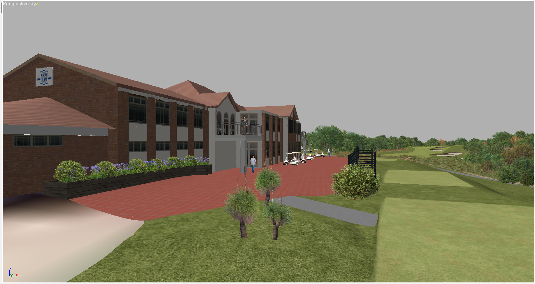 Looking north off the first tee