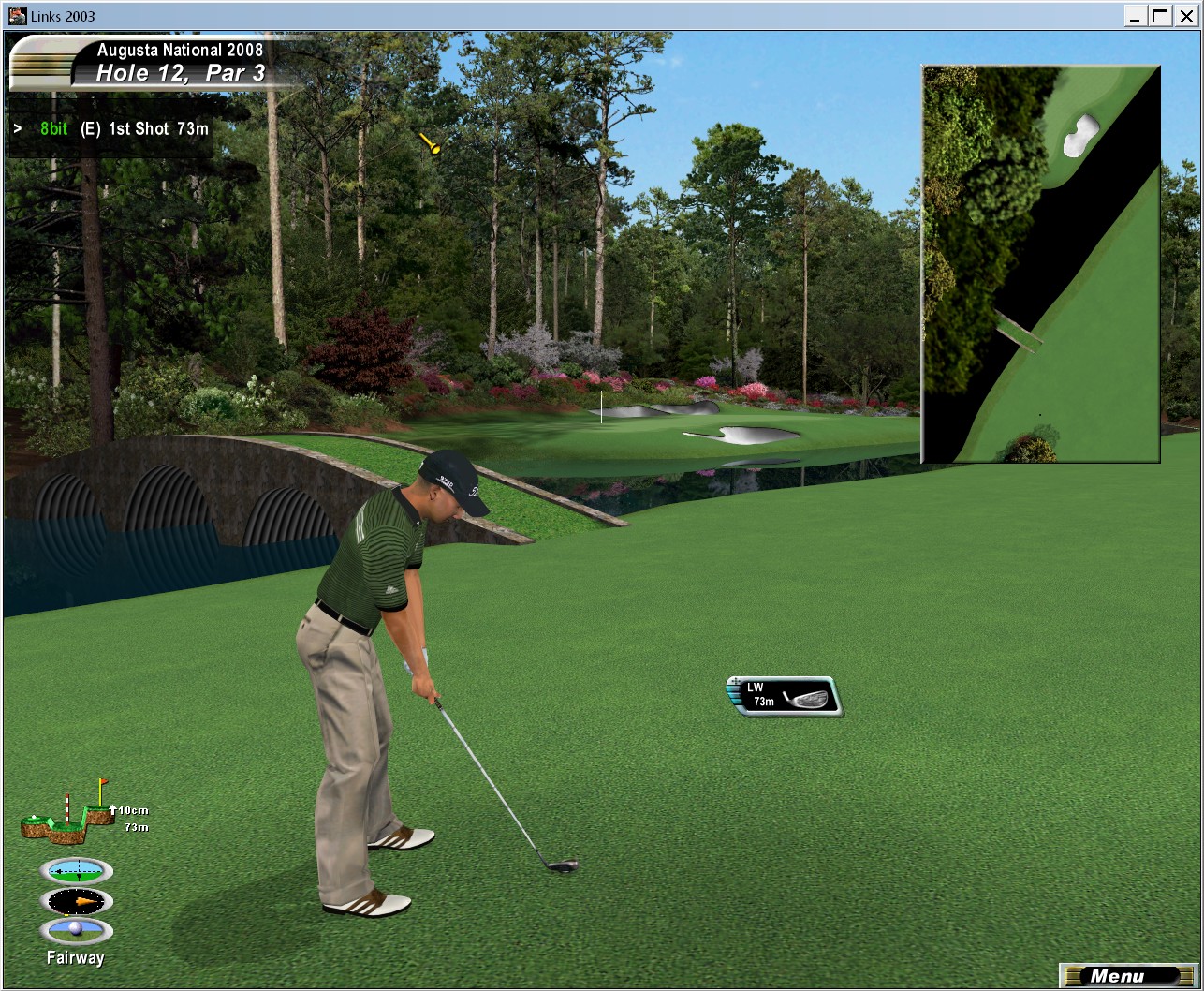 Anti-aliased with translucent golfer shadow